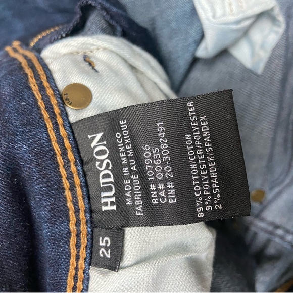 $205 Hudson Beth Baby Boot cut jeans size 25 dark wash blue - Picture 7 of 11